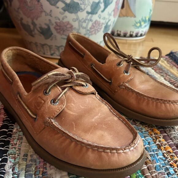 Sperry Top Sider Men's Tan Leather Boat Shoes 9M - Picture 16 of 16